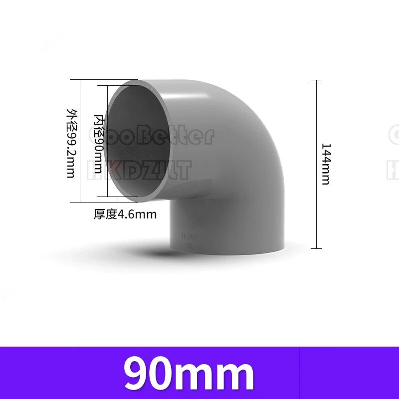 PVC Klebe Fittings 90° Winkel Bogen Verbinder Muffe Klebemuffen Klebefitting