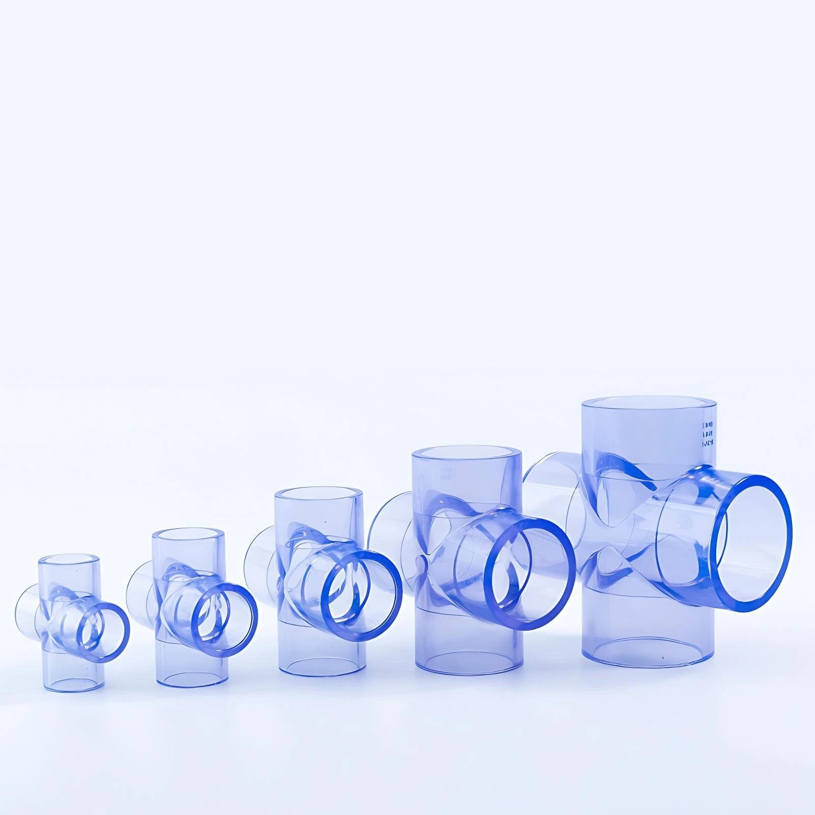 20mm-63mm PVC Klebe Fittings Rohr Muffe Kreuz 4 Wege Verbinder Kupplung Wasser