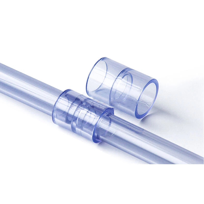 PVC-U Rohrverbinder 20~110mm Gerade Rohr Fitting Muffe Klebefittings Transparent