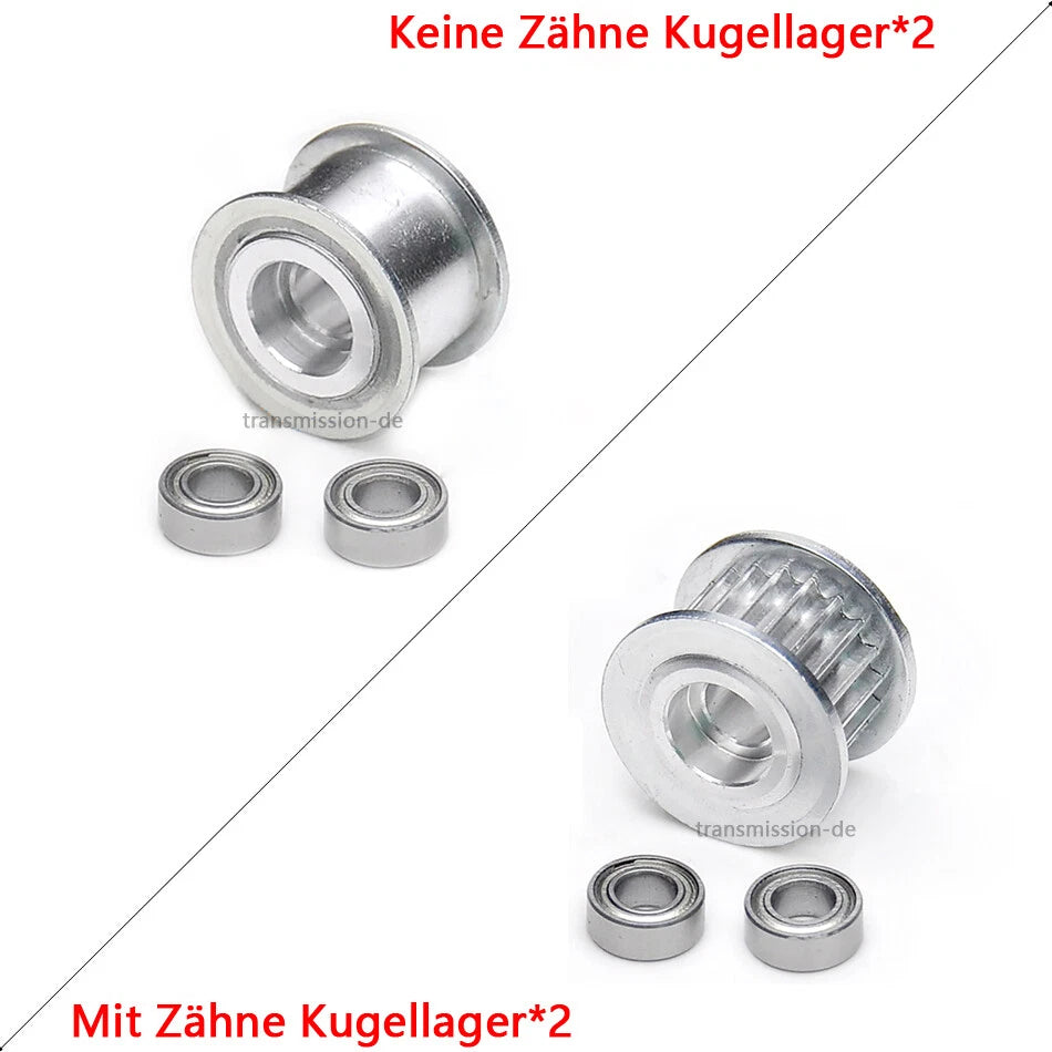 3M Führungsrolle ohne Zähne 5-60z Riemenscheibe Pulley für 3D Drucker CNC RepRap