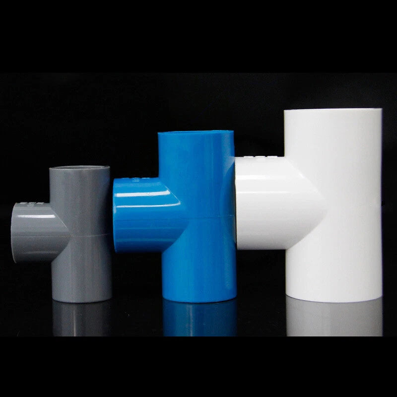 PVC Rohr Verbinder Klebefittings Bogen Winkel T-Stück Kappe Muffe I.D 20-63mm