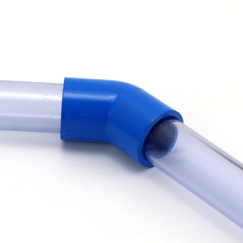 PVC 45° Ellbogen Winkel Klebe Blau Fittings Rohr Muffe Rohrverbinder 20mm~160mm