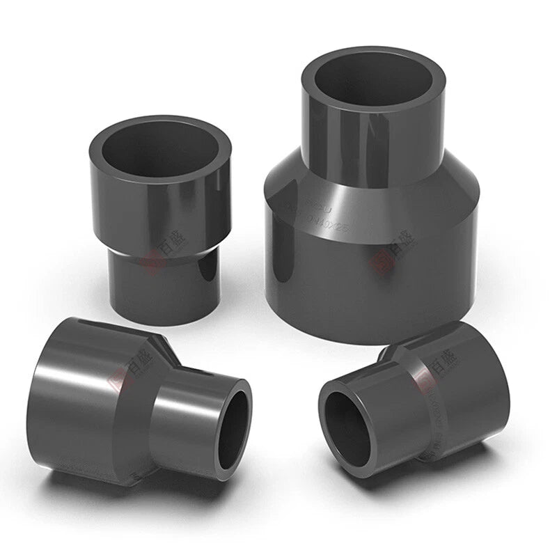 PVC Reduzierstück Muffe Rohr Fitting Klebefittings Lang Konisch I.D 20mm-140mm
