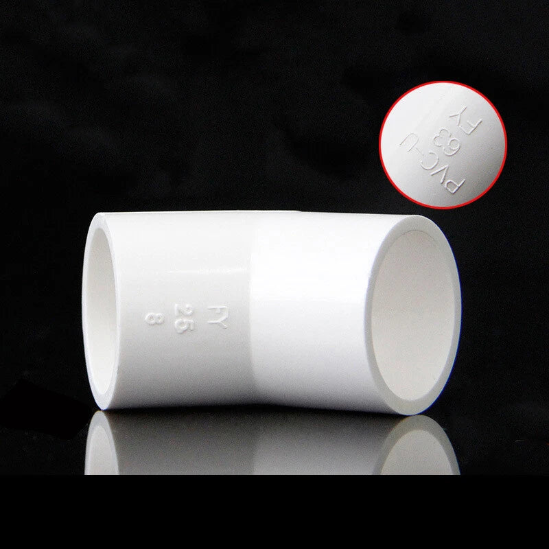 Weiß PVC Klebefittings Rohr Verbinder T-Stück Bogen Winkel Muffe Kreuz 20-160mm