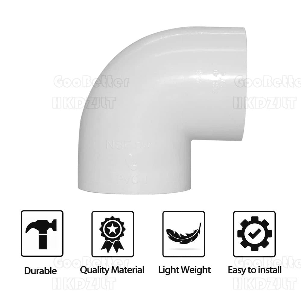 PVC Klebe Fittings 90° Winkel Bogen Verbinder Muffe Klebemuffen Klebefitting