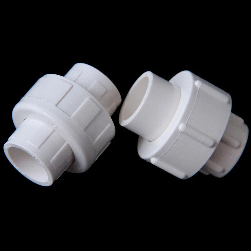 PVC Klebe Fittings Verschraubung Verbinder Muffe PN 10 Bar Innen-Ø 20-110mm Weiß