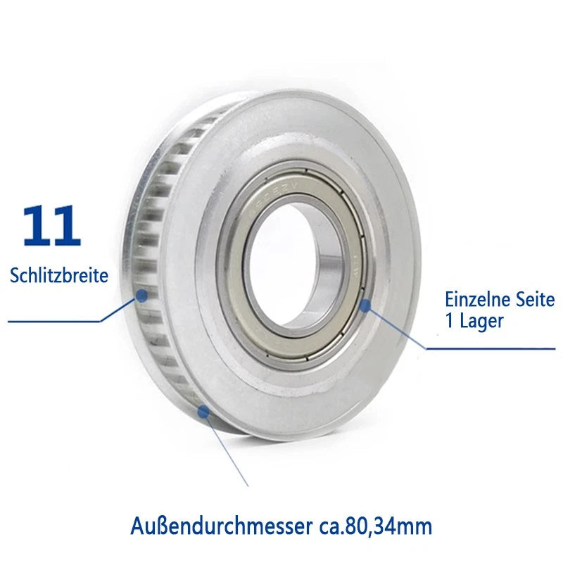 XL Zahnrad 50 Zähne Riemenscheibe 10-25 Löcher Pulley für 11mm Breite Zahnriemen