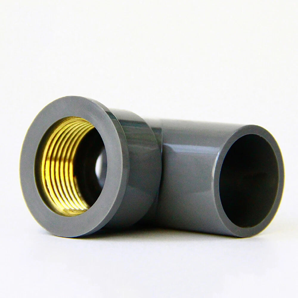PVC T-Stück 90° Gewinde Fittings PVC-U Reduzierung Verschraubung 20,25,32mm Grau