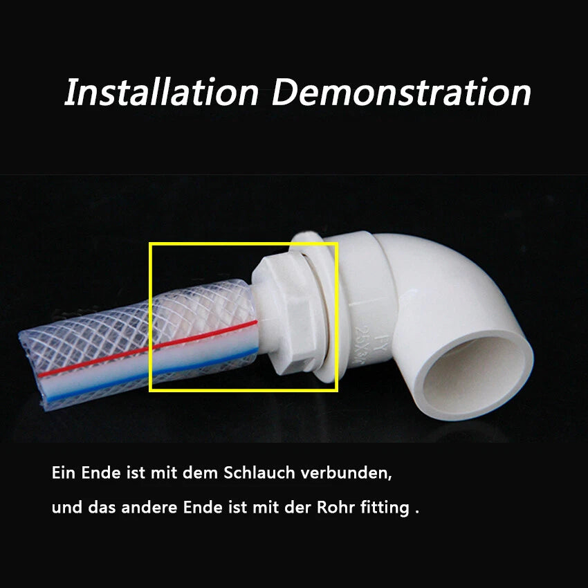 1 2 Zoll 3 4 Zoll Außengewinde x Schlauchtülle Nippel PVC Rohre-Fittings Adapter