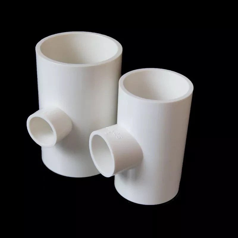 PVC T-Stück 20mm~200mm Klebefitting Reduzieren Klebe Fittings Klebemuffe Weiß