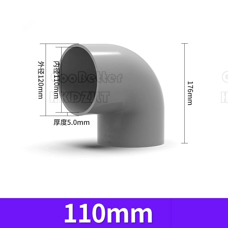 PVC Klebe Fittings 90° Winkel Bogen Verbinder Muffe Klebemuffen Klebefitting