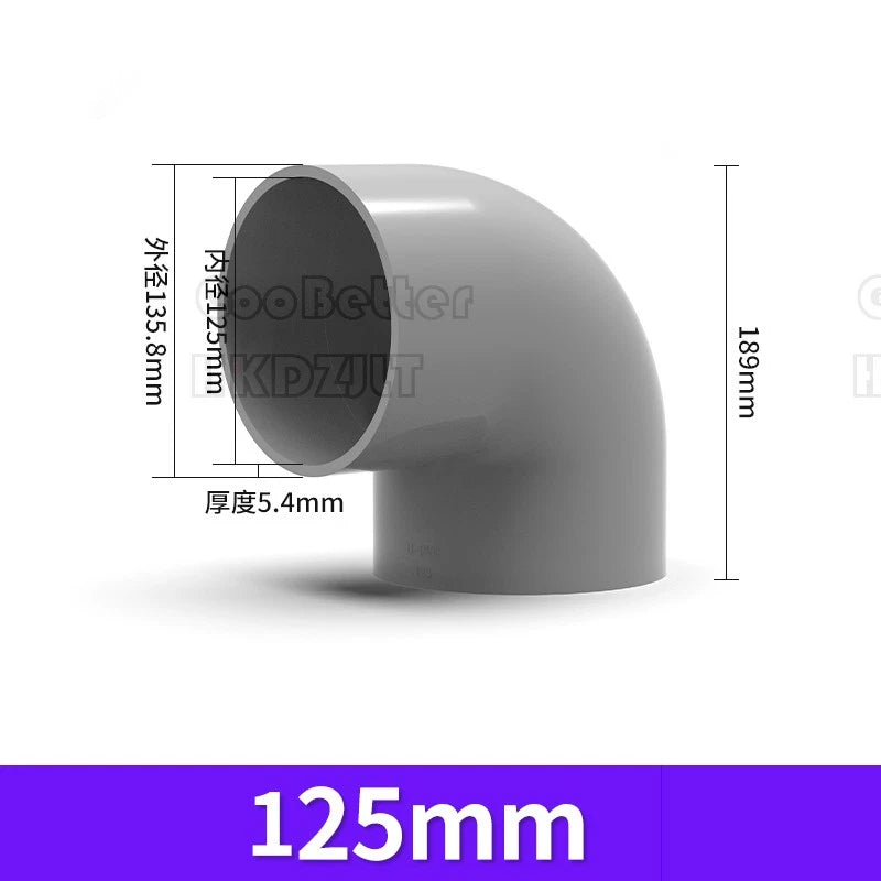 PVC Klebe Fittings 90° Winkel Bogen Verbinder Muffe Klebemuffen Klebefitting