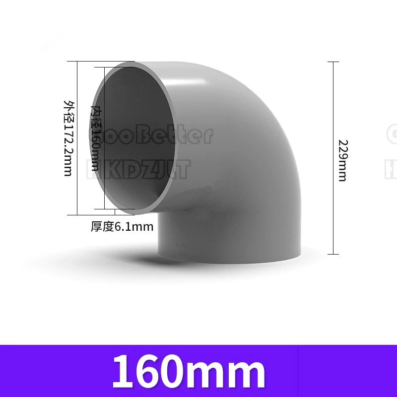 PVC Klebe Fittings 90° Winkel Bogen Verbinder Muffe Klebemuffen Klebefitting