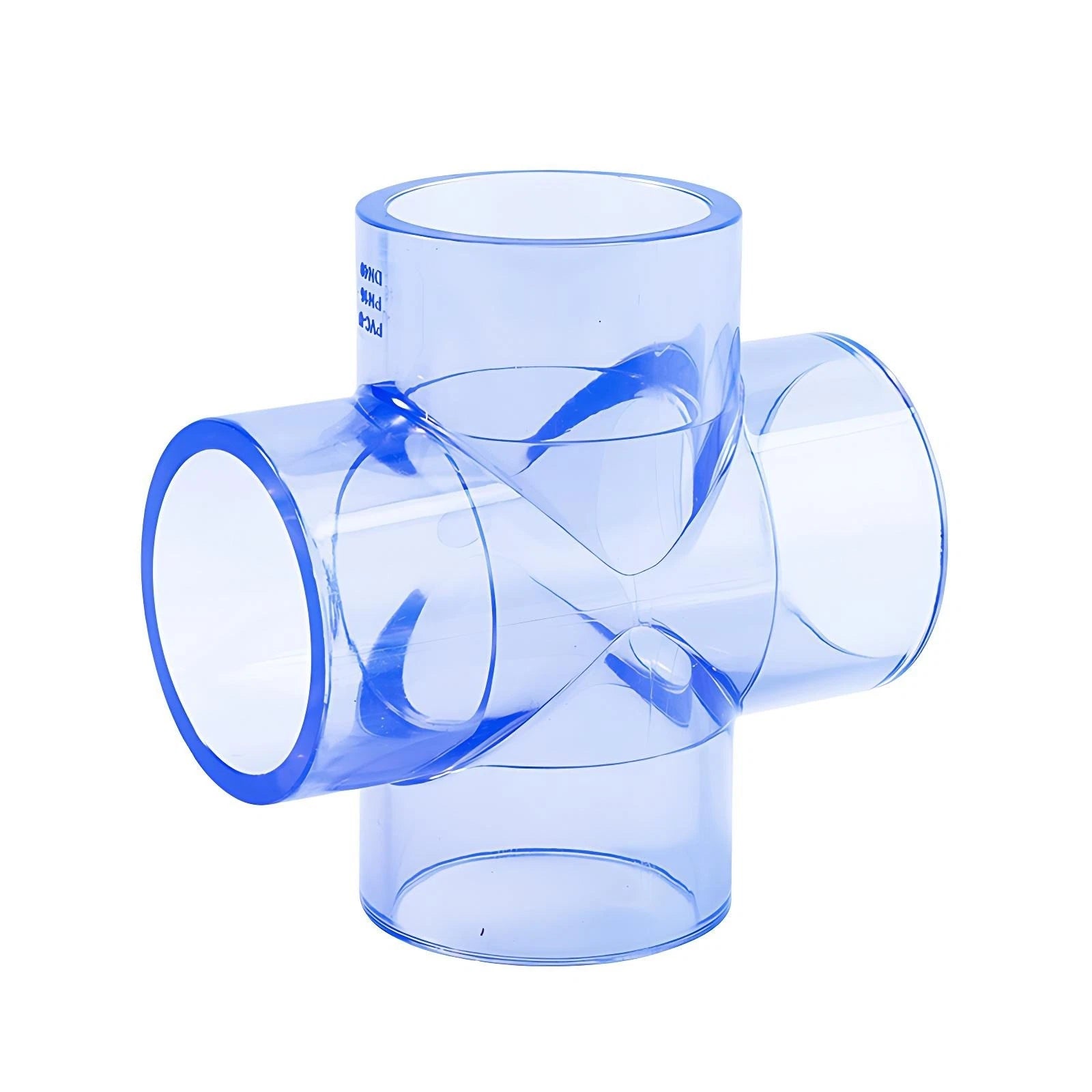 20mm-63mm PVC Klebe Fittings Rohr Muffe Kreuz 4 Wege Verbinder Kupplung Wasser