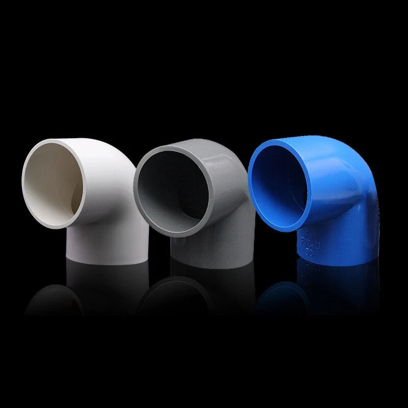 PVC Rohr Verbinder Klebefittings Bogen Winkel T-Stück Kappe Muffe I.D 20-63mm