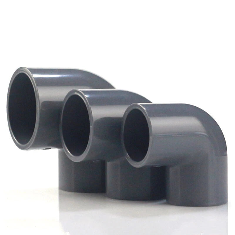 90° PVC Grau Winkel Klebe Fittings Rohr Muffe Rohrverbinder Inner Dur:20mm~200mm