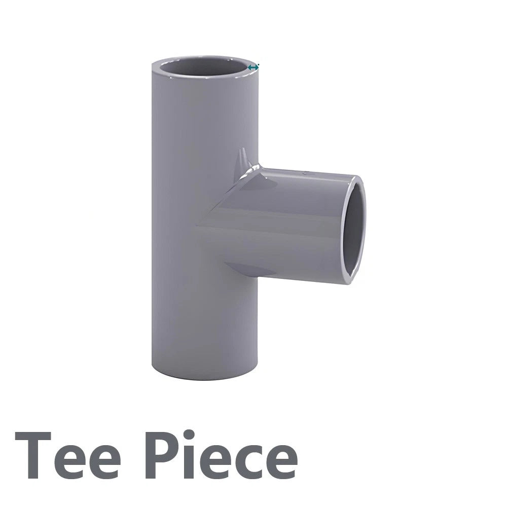 PVC Klebefittings 20 25 32 40 50mm T-Stück Bogen Rohr Winkel Muffe Übergang