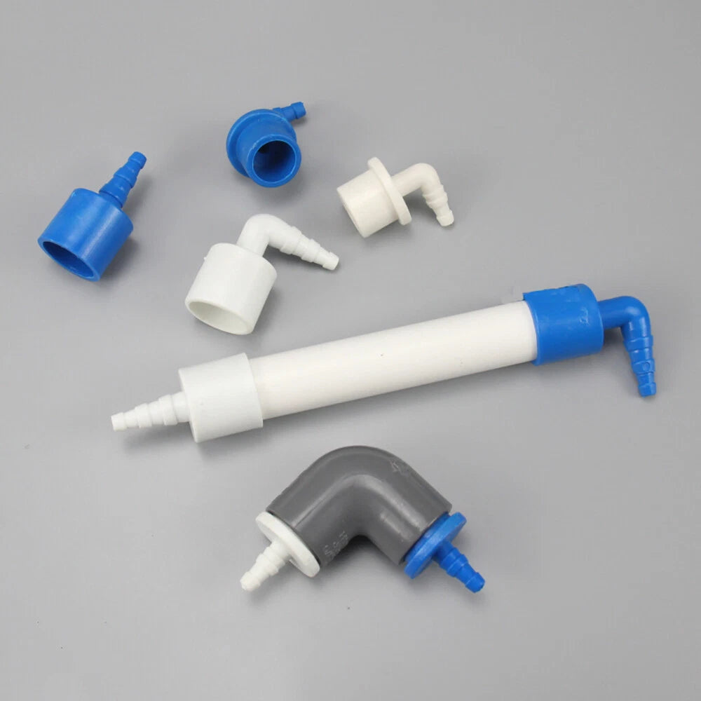 PVC Aquarium Winkel Muffe Kleberfittings 20mm x Schlauchtülle 5~8mm Reduzierung