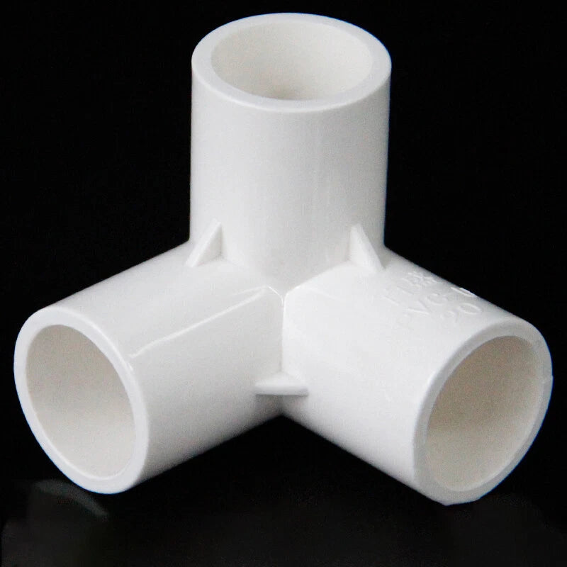 PVC 3 Wege Winkel Rohr Fittinge 20 mm-50 mm Adapter Verbinder Klebefittings