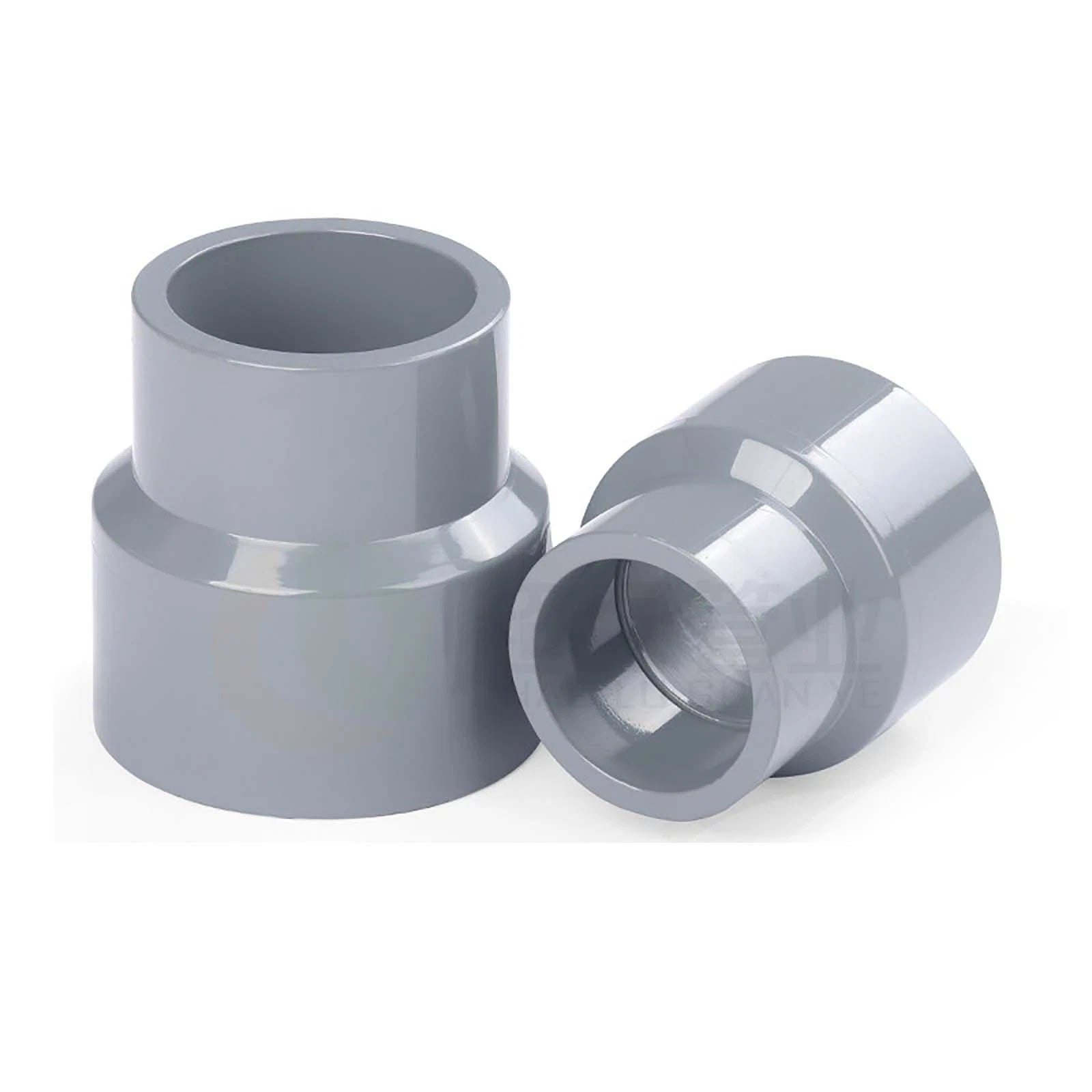 Ø25mm-200mm PVC Reduzierstück Muffe Rohr Fitting Klebefittings Lang Konisch Grau