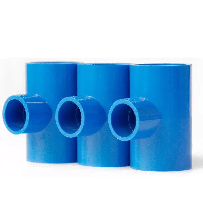 PVC T-Stück 20mm~200mm Klebefitting Reduzieren Klebe Fittings Klebemuffe Blau