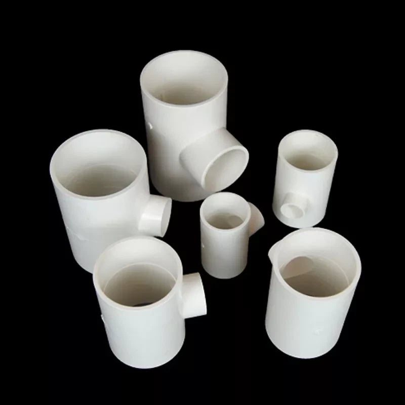PVC T-Stück 20mm~200mm Klebefitting Reduzieren Klebe Fittings Klebemuffe Weiß