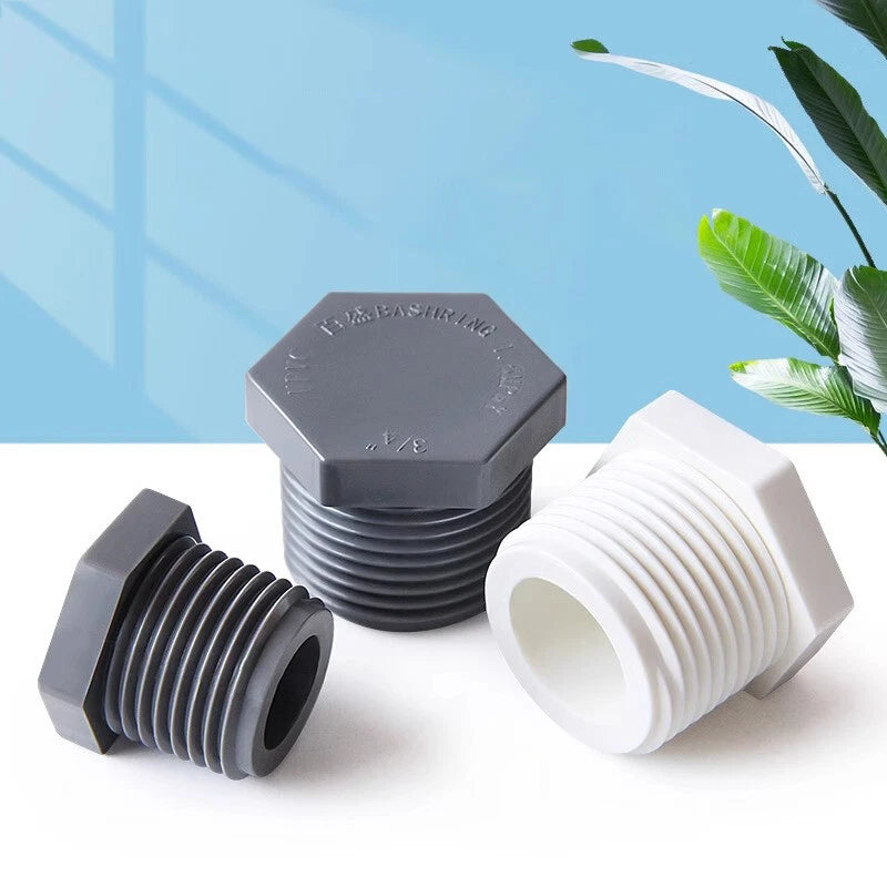 PVC-Gewindestopfen NPT 1 2" - 2" Außengewinde Endkappe Rohrende Stop Fittings