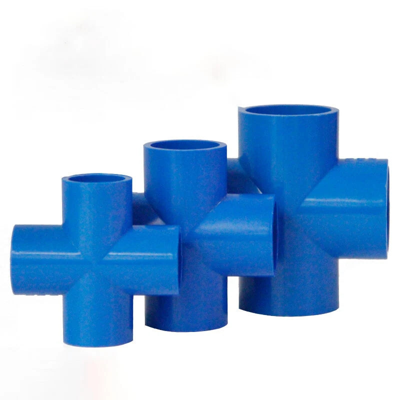 PVC Klebe Fittings Verbinder Kreuz Nippel Verschraubung Hahn Rohr 20mm-200mm