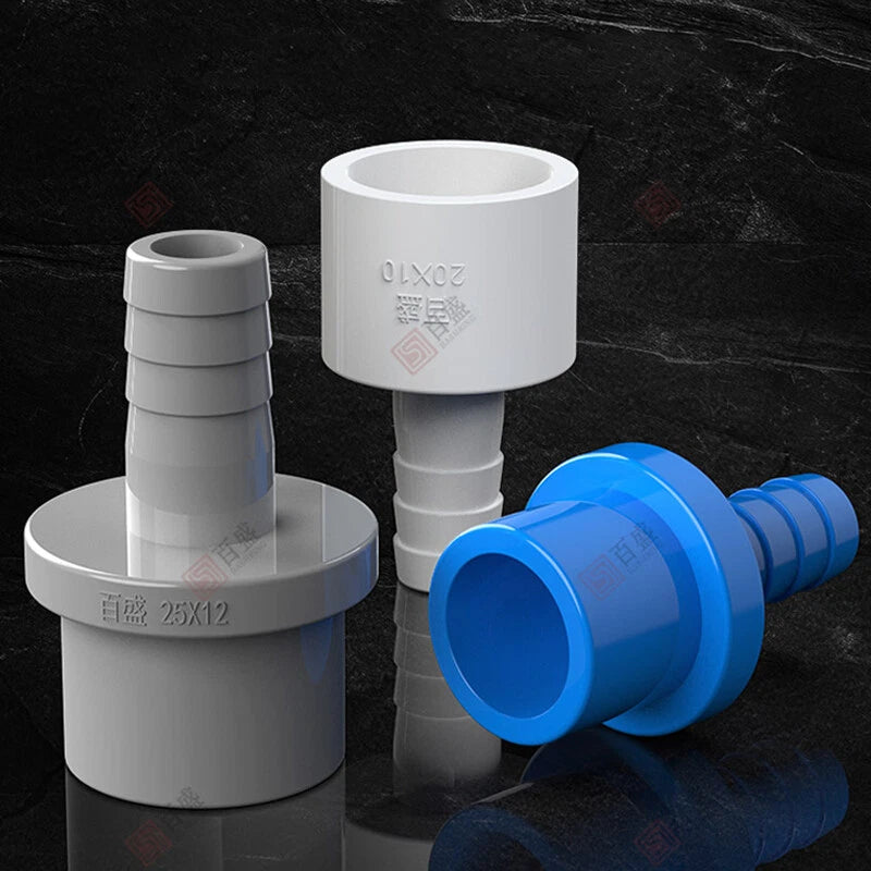 5-63mm Schlauchtülle PVC Klebefittings Druck Wasser Rohr Fittings Weiß Blau Grau