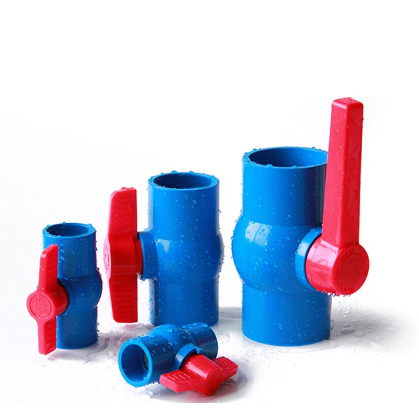 PVC Plastik Rohr-Fittings Kugelhahn Muffe Klebefitting Absperrhahn 20 bis 110mm