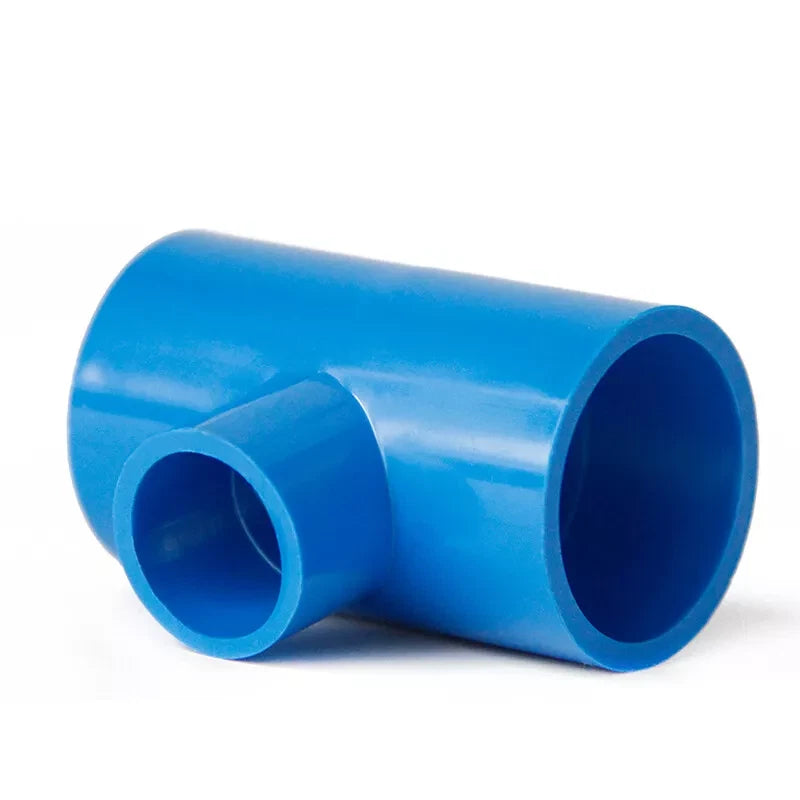 PVC T-Stück 20mm~200mm Klebefitting Reduzieren Klebe Fittings Klebemuffe Blau