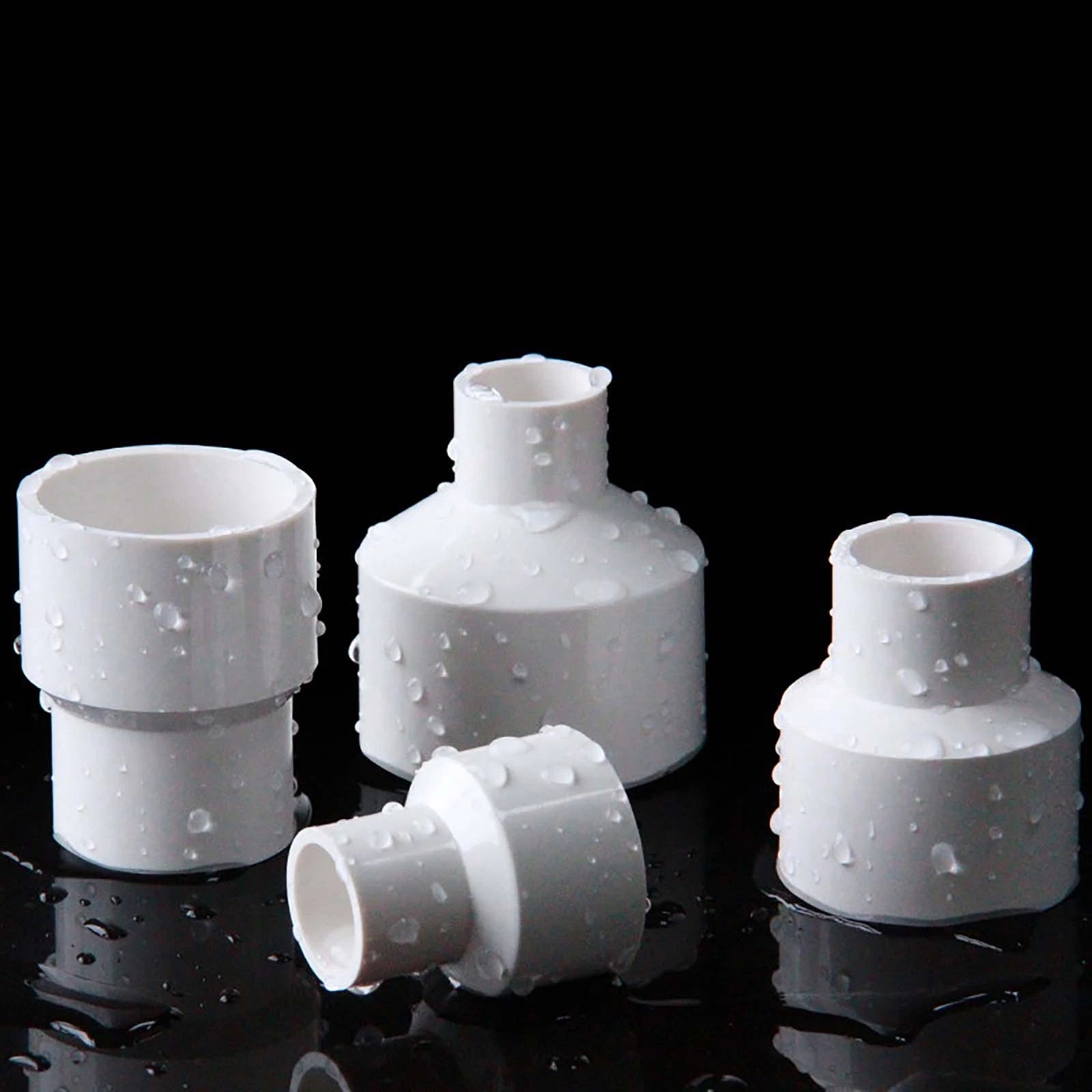 PVC Reduzierstück Muffe Rohr Fitting Klebefittings Lang Konisch weiß Ø25mm-200m