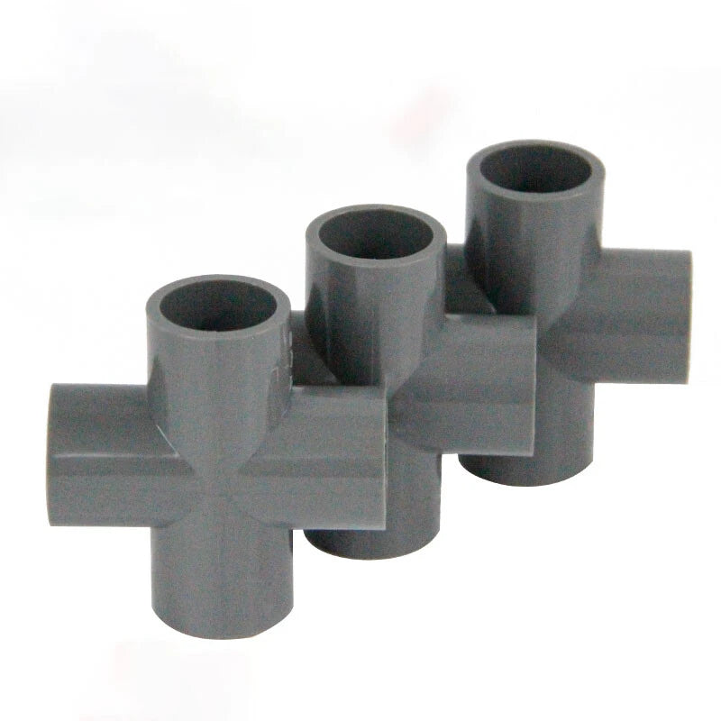 PVC Klebe Fittings Verbinder Kreuz Nippel Verschraubung Hahn Rohr 20mm-200mm