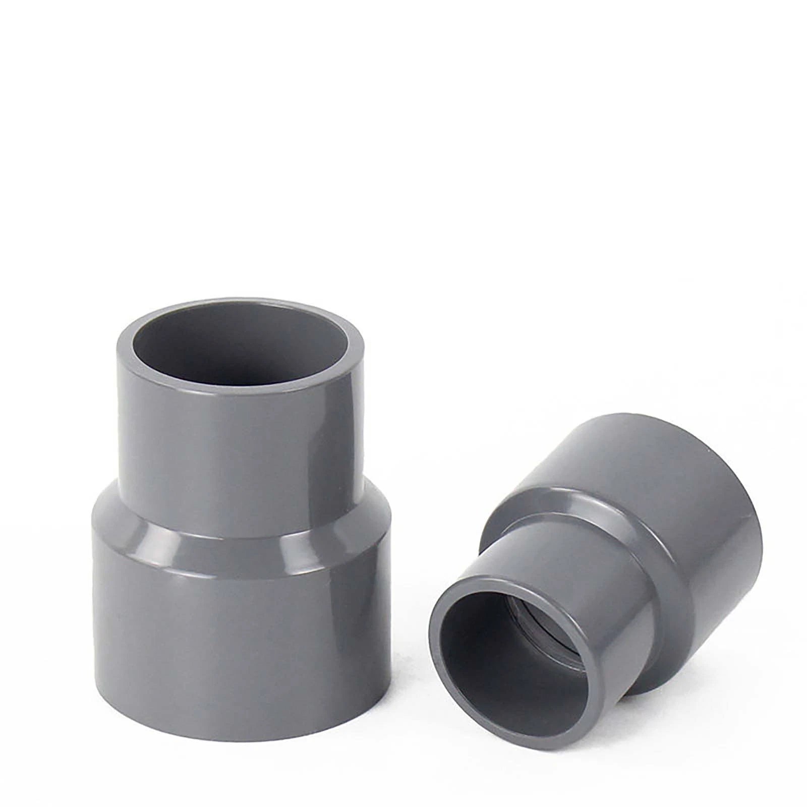 Ø25mm-200mm PVC Reduzierstück Muffe Rohr Fitting Klebefittings Lang Konisch Grau