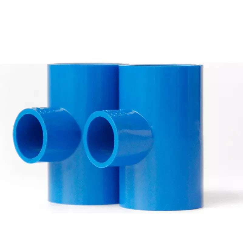 PVC T-Stück 20mm~200mm Klebefitting Reduzieren Klebe Fittings Klebemuffe Blau