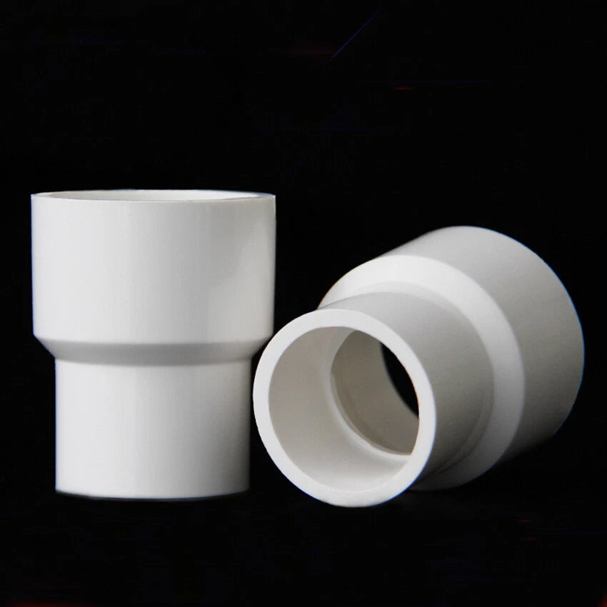 Ø 20mm - 200mm PVC Reduzierstück Muffe Rohr Fitting Klebefittings Weiß Grau Blau