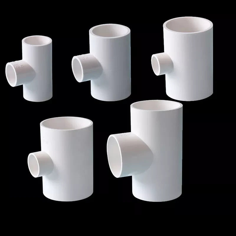 PVC T-Stück 20mm~200mm Klebefitting Reduzieren Klebe Fittings Klebemuffe Weiß