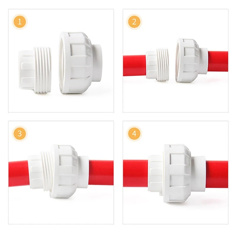 PVC Gerade Verschraubung Rohrverbinder Klebemuffe Fittings DN15-DN40 20-50mm