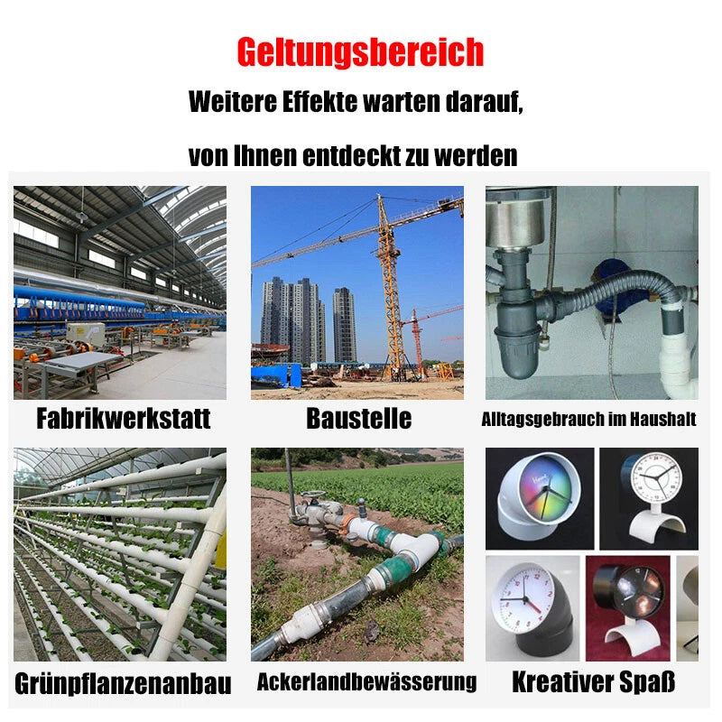 PVC 3-Wege Winkel 45° Rohr-Fittings Klebefittings Muffen 20-50mm Weiß Blau Grau