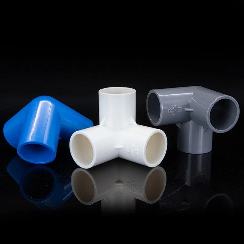 PVC Rohr Verbinder Klebefittings Bogen Winkel T-Stück Kappe Muffe I.D 20-63mm