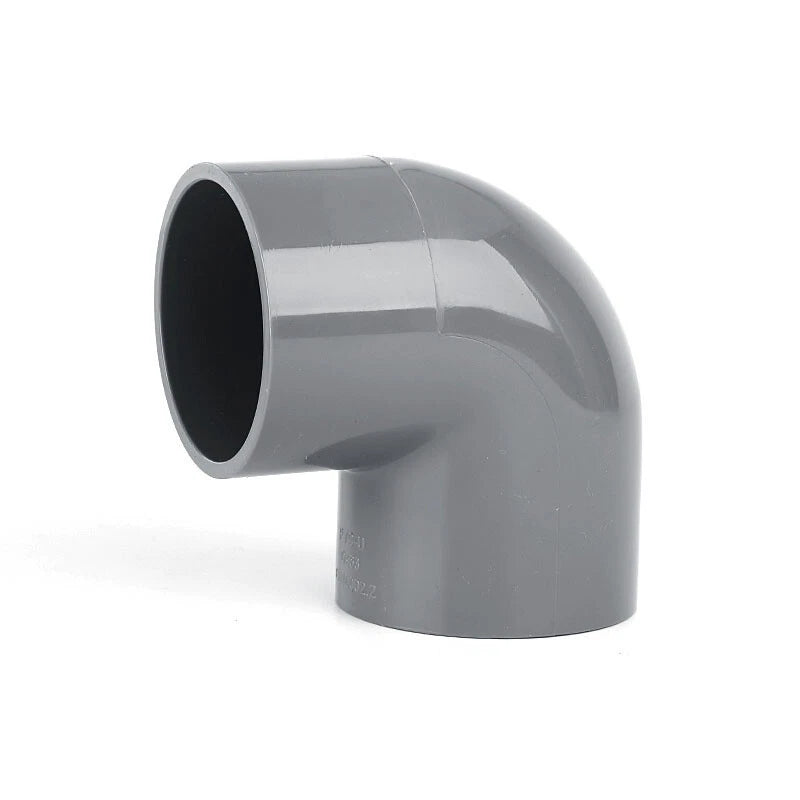 90° PVC Grau Winkel Klebe Fittings Rohr Muffe Rohrverbinder Inner Dur:20mm~200mm