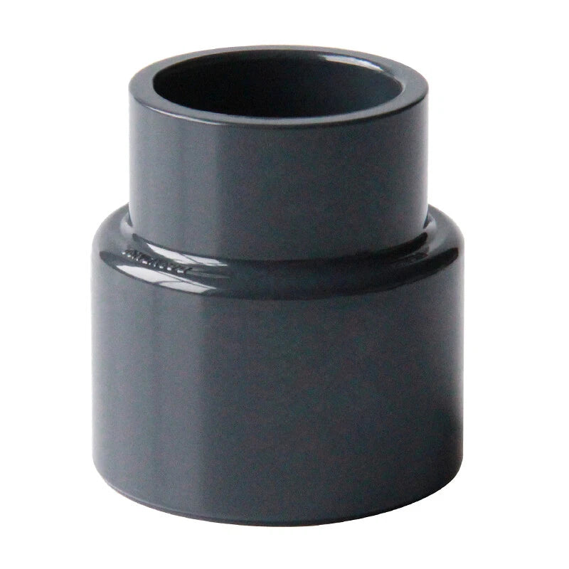 Ø20mm~63mm PVC Reduzierstück Rohr Fitting Klebefittings Lang Konisch Dunkelgrau