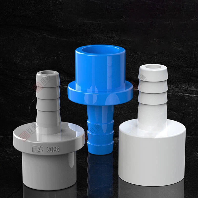 5-63mm Schlauchtülle PVC Klebefittings Druck Wasser Rohr Fittings Weiß Blau Grau