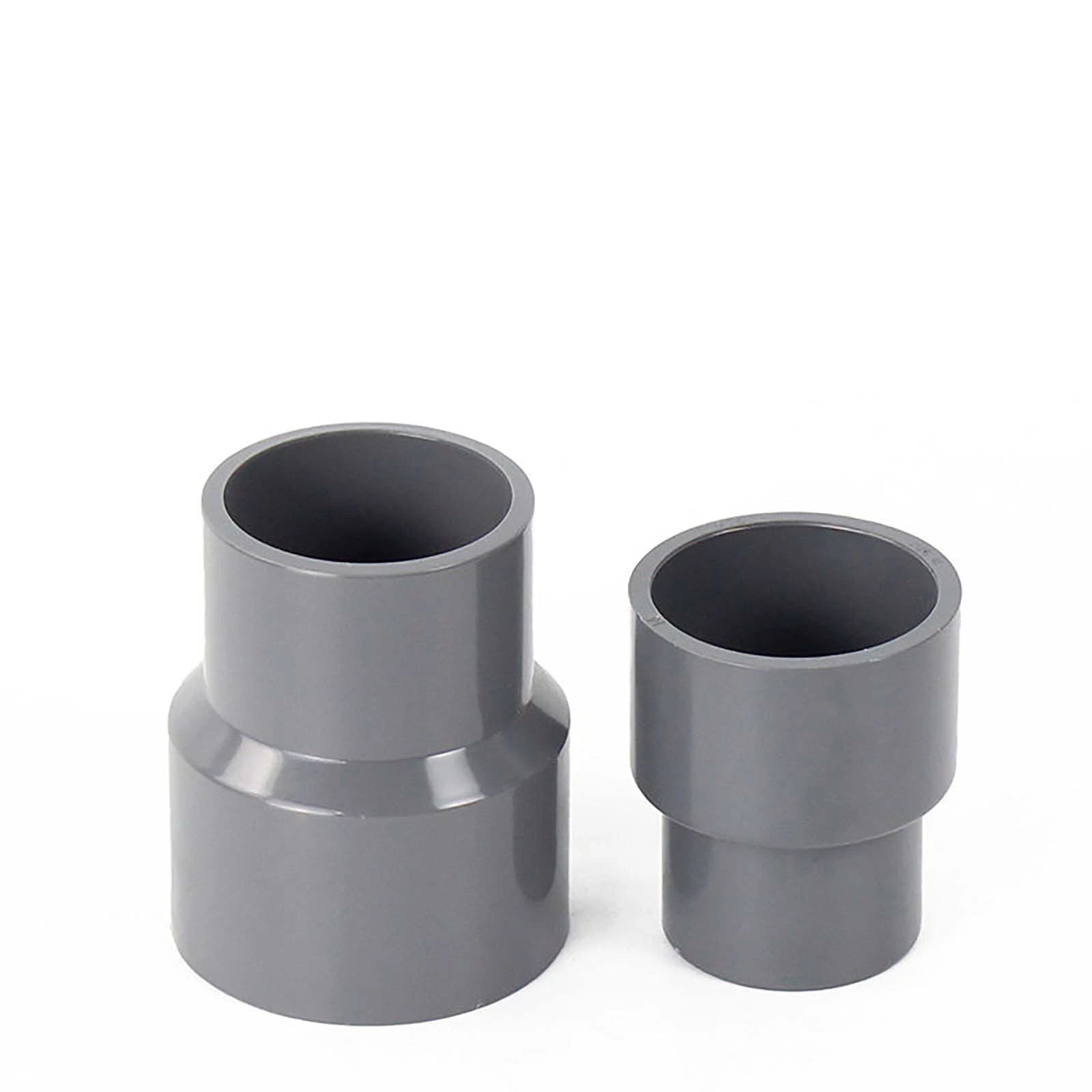 Ø25mm-200mm PVC Reduzierstück Muffe Rohr Fitting Klebefittings Lang Konisch Grau