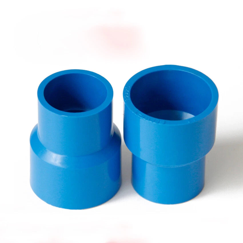 Ø 20mm - 200mm PVC Reduzierstück Muffe Rohr Fitting Klebefittings Weiß Grau Blau