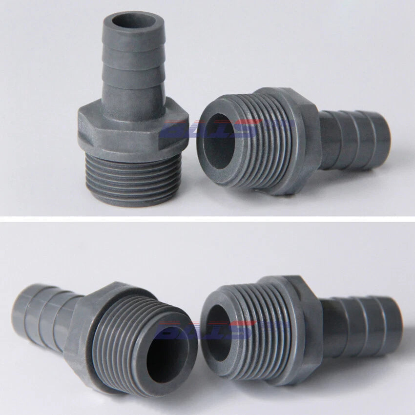 1 2 Zoll 3 4 Zoll Außengewinde x Schlauchtülle Nippel PVC Rohre-Fittings Adapter