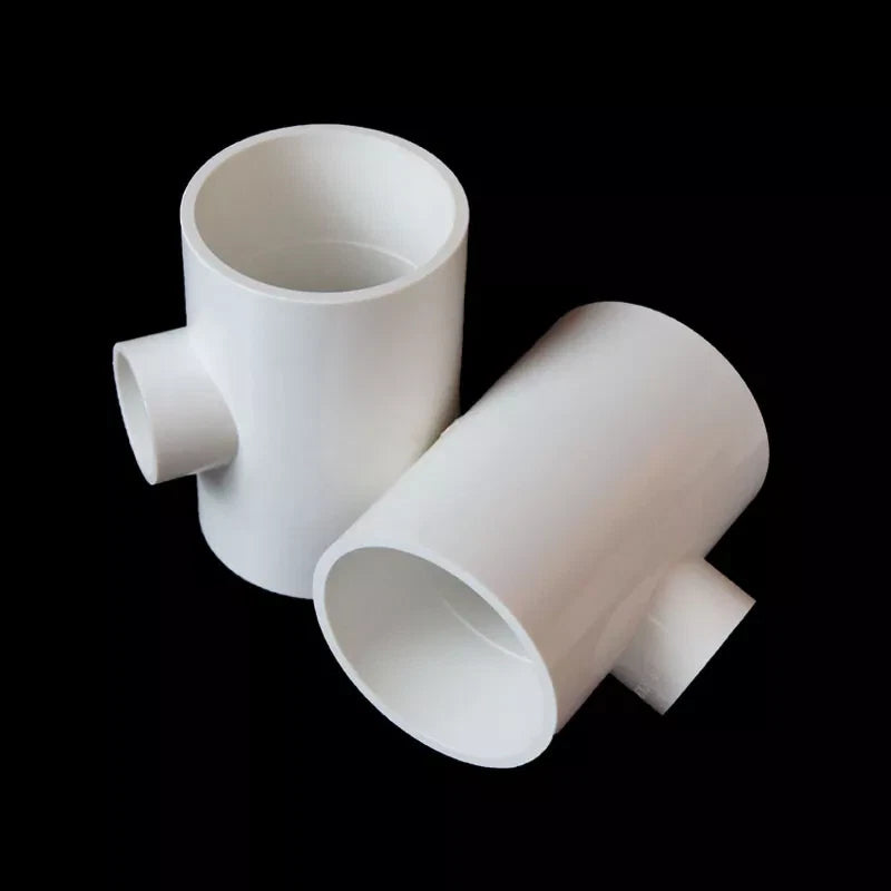 PVC T-Stück 20mm~200mm Klebefitting Reduzieren Klebe Fittings Klebemuffe Weiß