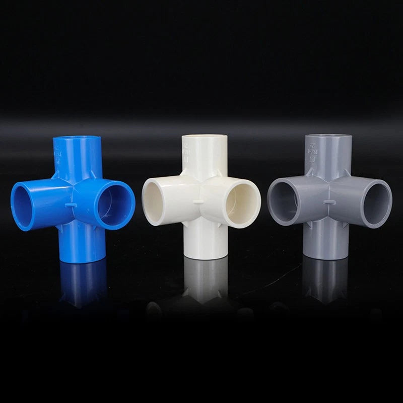PVC Rohr Verbinder Klebefittings Bogen Winkel T-Stück Kappe Muffe I.D 20-63mm