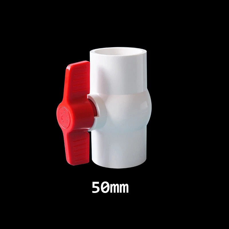 Weiß PVC Kugelhahn Kugel Ventil Innengewinde Muffen Fittings Pond 20-160mm