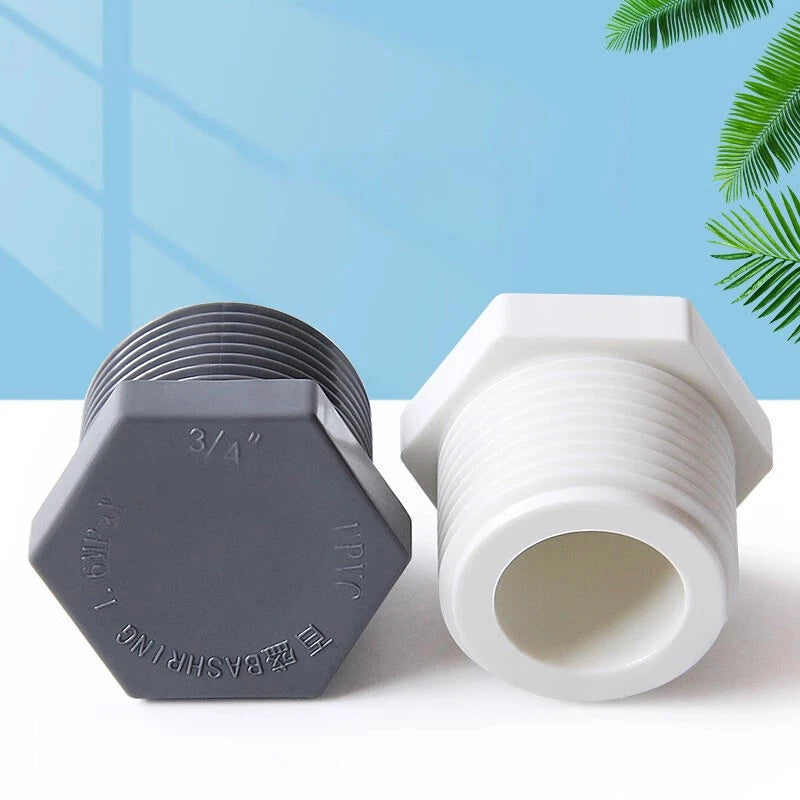 PVC-Gewindestopfen NPT 1 2" - 2" Außengewinde Endkappe Rohrende Stop Fittings